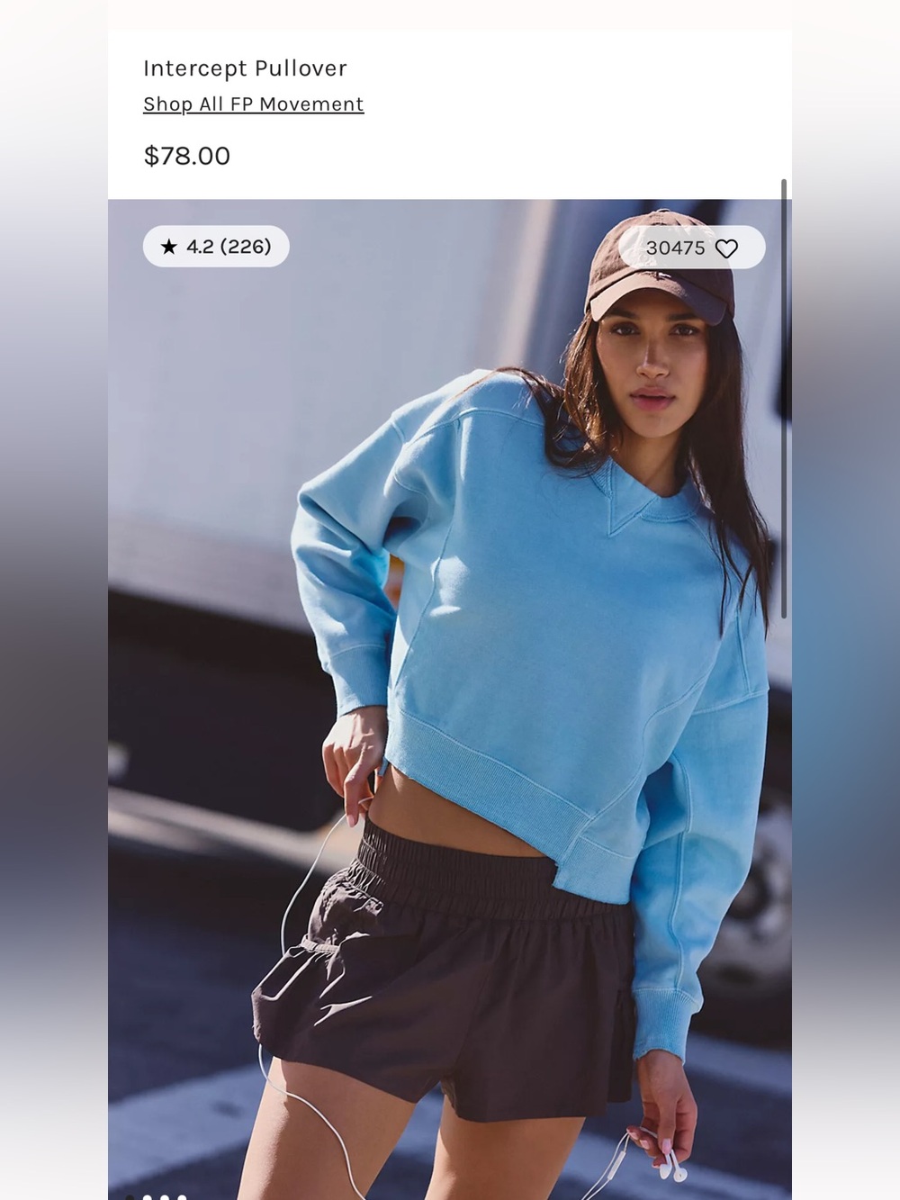 fp movement Intercept Pullover pool blue, free people crewneck sweatshirt